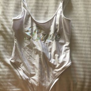 Bride one piece bathing suit